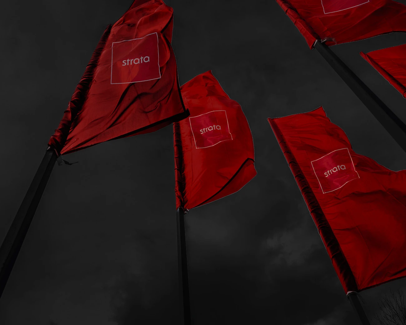 Branded Strata Flags in the Wind