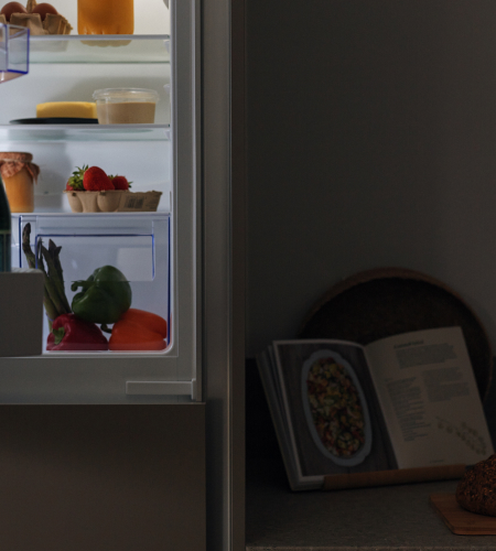 Open Fridge Close Up - Dark