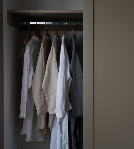 Shirts Hanging in Wardrobe - Dark